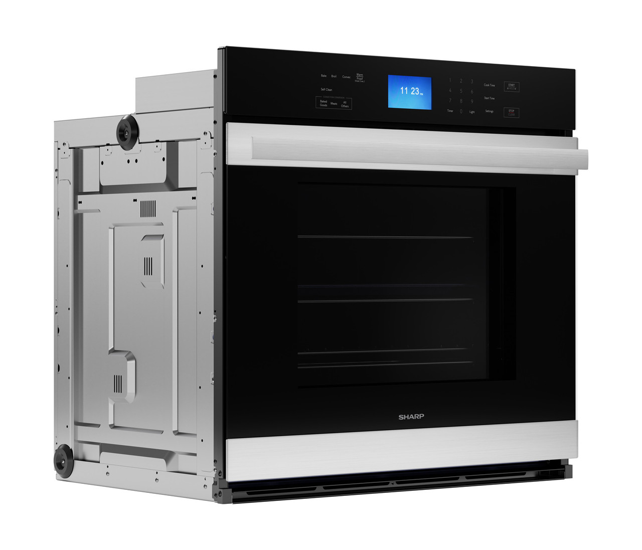 Stainless Steel European Convection Built-In Single Wall Oven (SWA3062GS) Right Angle View