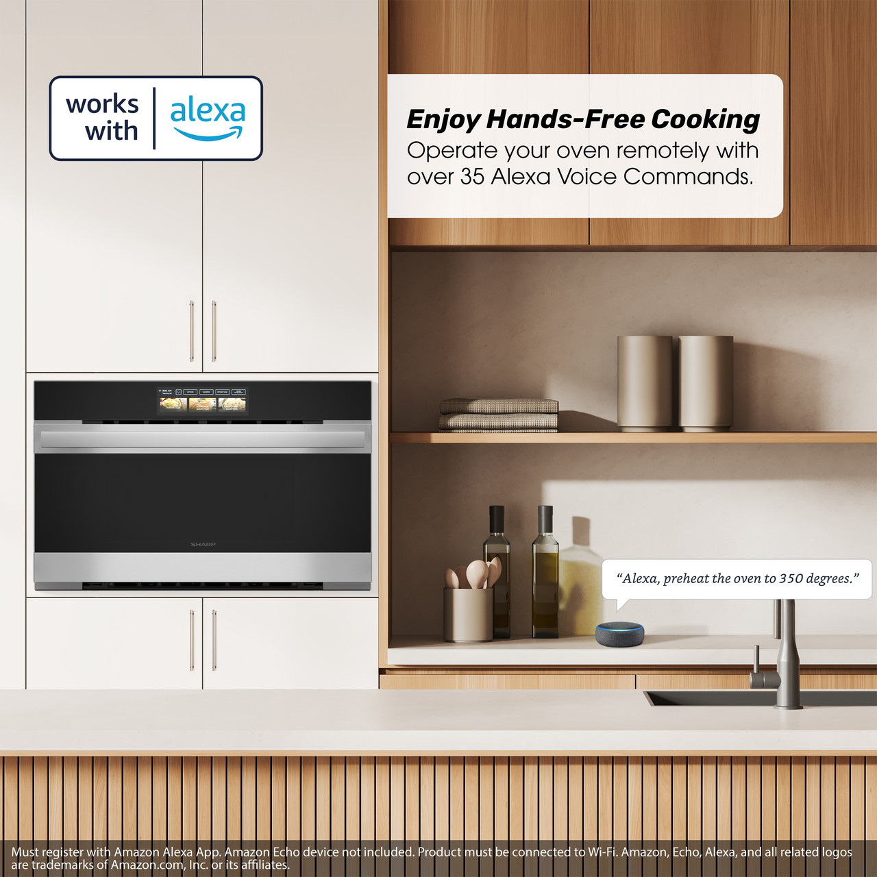 Sharp Celerity™ High-Speed Oven (SWA3099MS) Enjoy hands free cooking infographic