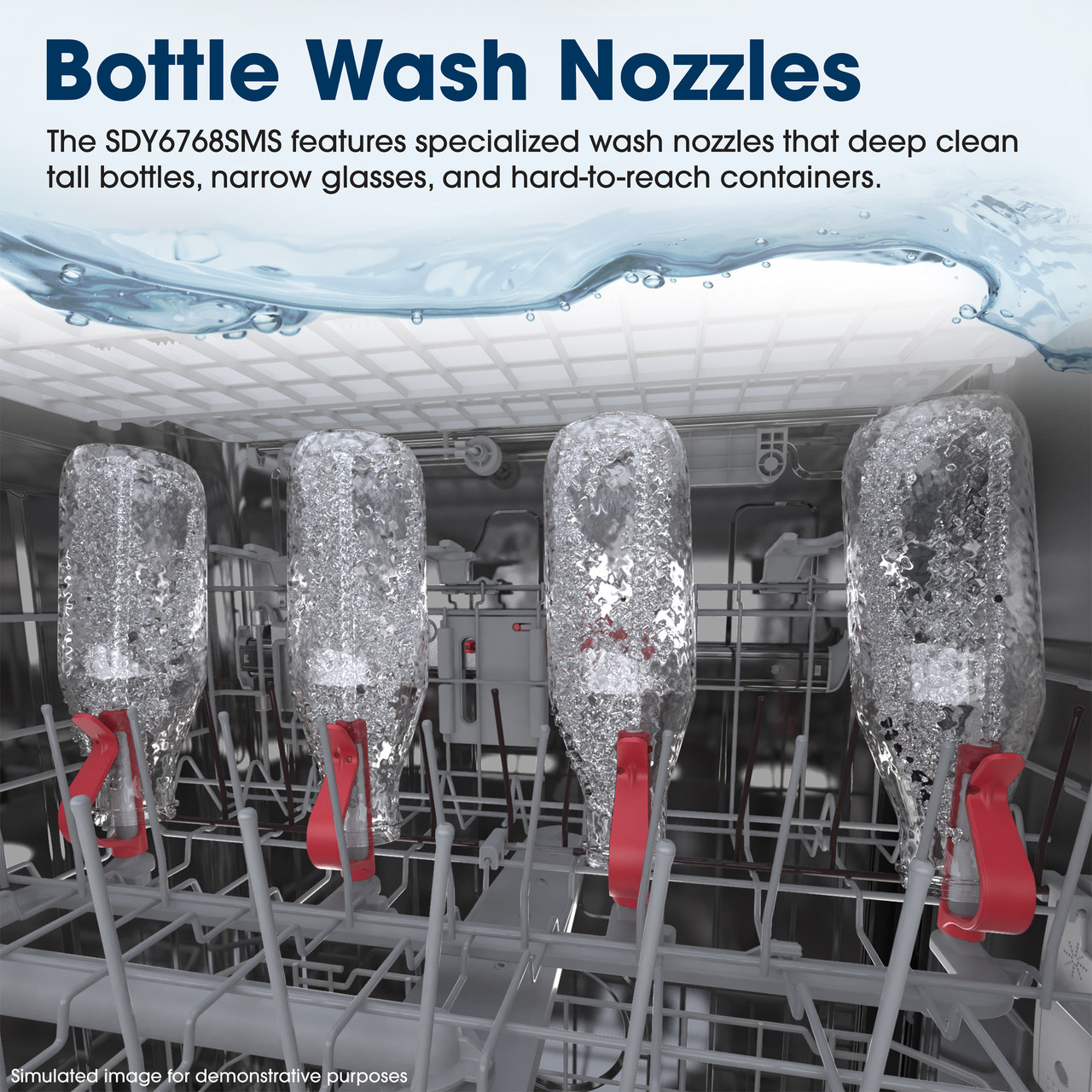 Sharp 24 in. Stainless Steel Dishwasher (SDY6768SMS) Bottle Wash Nozzles