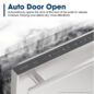 Sharp 24 in. Stainless Steel Dishwasher (SDY6735DNS) Auto Door Open Infographic