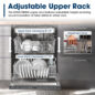 Sharp 24 in. Stainless Steel Dishwasher (SDW6748SNS) Adjustable Upper Rack