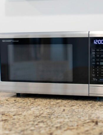Sharp microwave on a counter