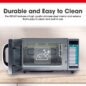 Medium-Duty Commercial Microwave Oven with 1000 Watts (R21LCFS) Cleaning Infographic