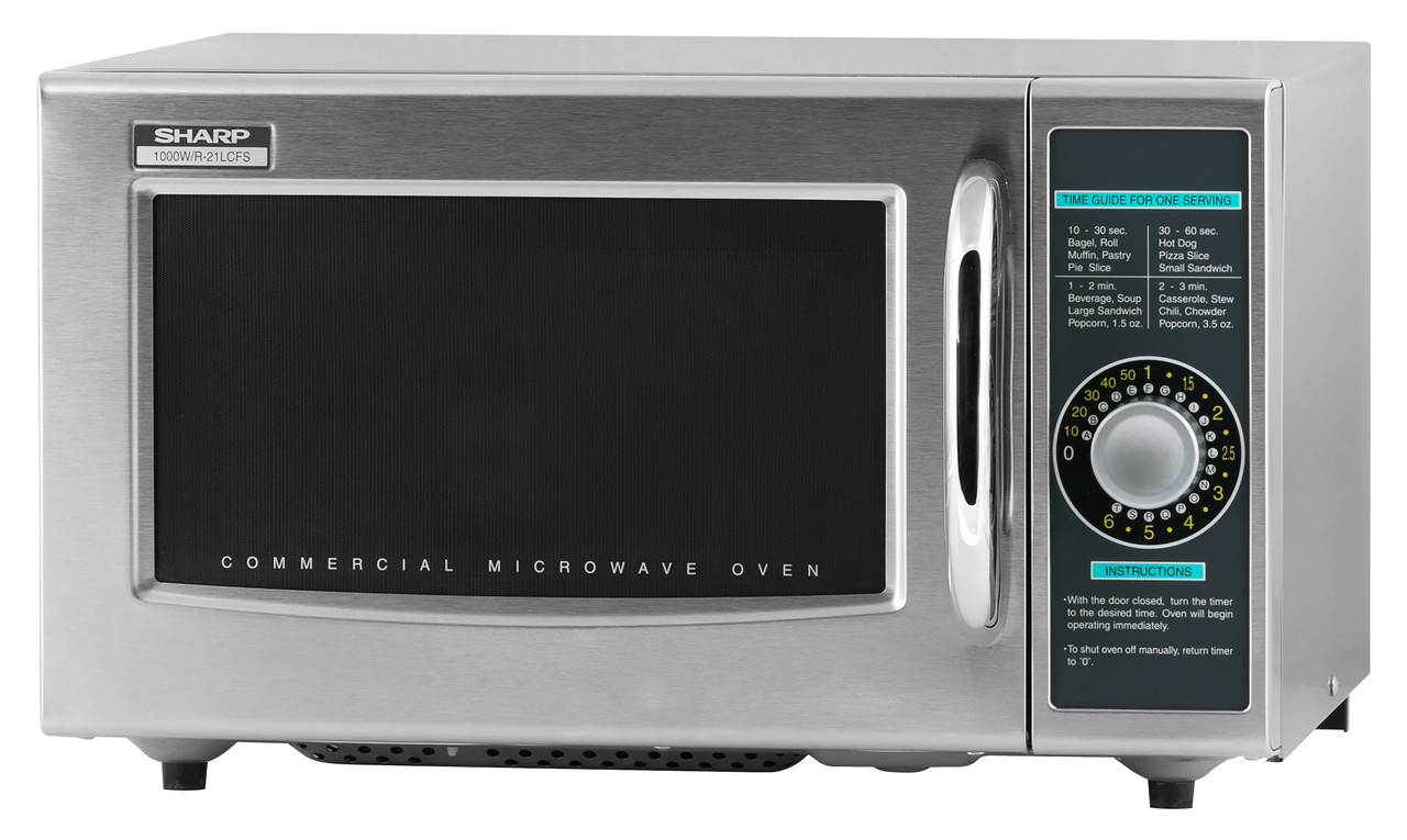 Medium-Duty Commercial Microwave Oven with 1000 Watts (R21LCFS) 3-Quarter Left