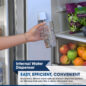 26.5 cu.ft. Counter Depth 36 in. French 3-Door Refrigerator with Internal Water Dispenser in Stainless Steel (SJF2752MS) Water Dispenser Infographic