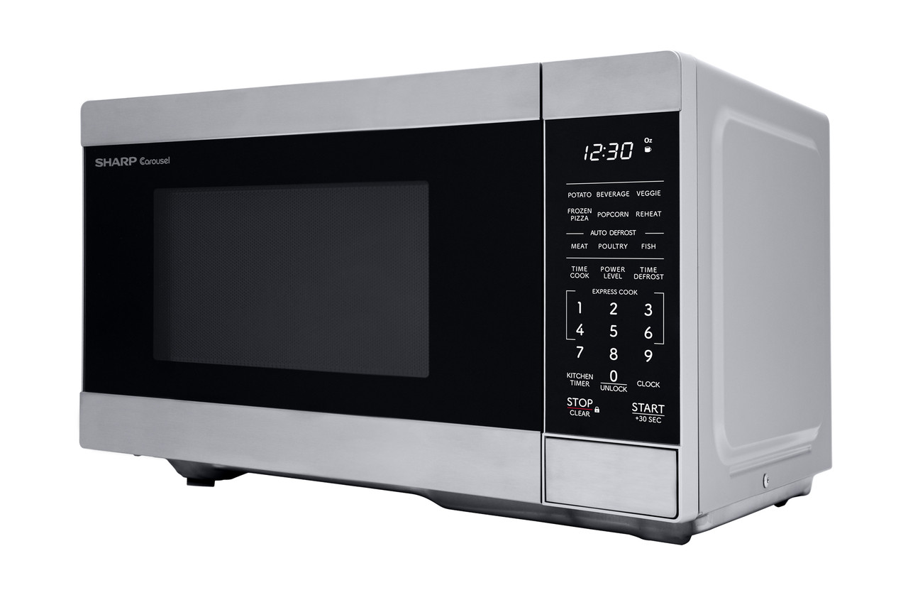 0.7 cu. ft. Stainless Steel Carousel Countertop Microwave Oven (SMC0761KS) drama angle