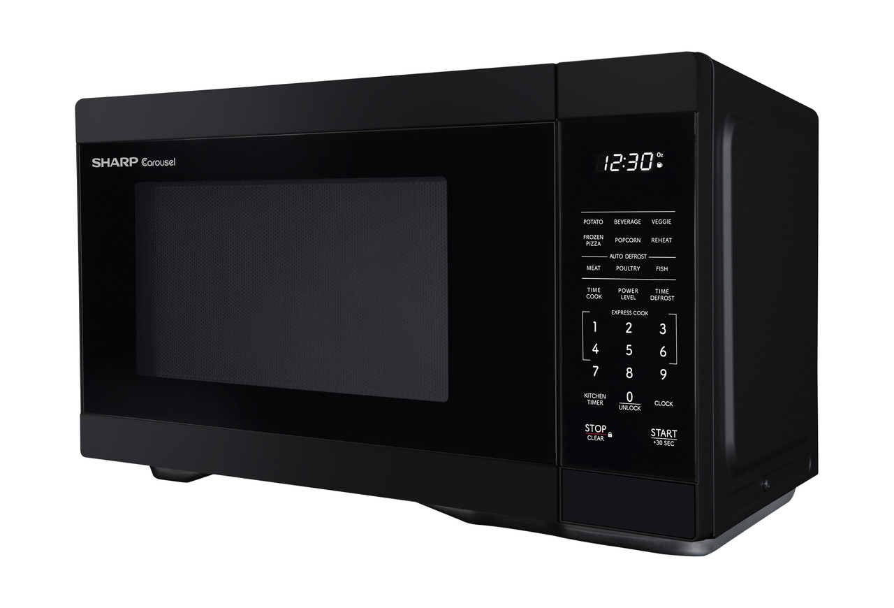 1.1 cu. ft. Black Carousel Countertop Microwave Oven (SMC1161KB) drama angle