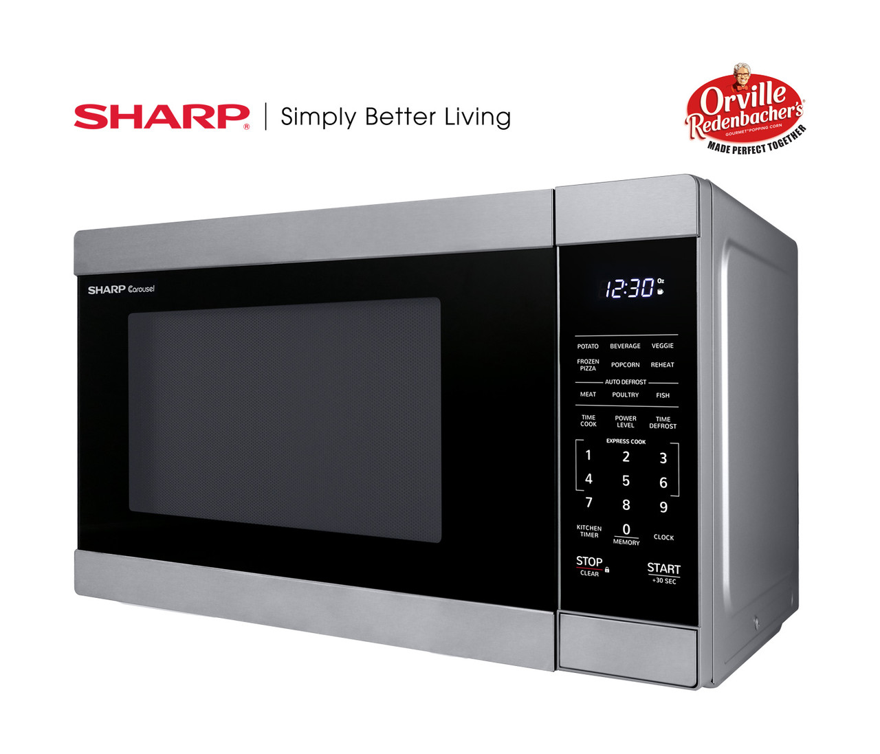 Sharp 1.1 cu. ft. Mid-Size Countertop Microwave Oven (SMC1162HS) drama