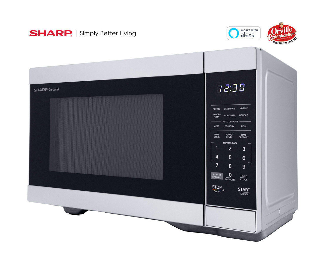 1.1 cu. ft. Mid-Size Countertop Microwave Oven (SMC1169HS) control panel drama