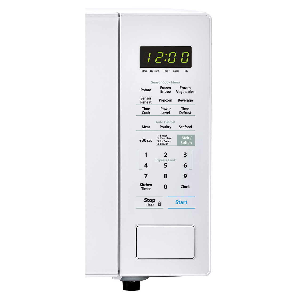 1.4 cu. ft. Sharp White Countertop Microwave (ZSMC1441CW) – control panel