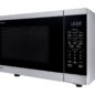 Sharp 1.4 cu. ft. 1100W Stainless Steel Countertop Microwave Oven with Inverter Technology (SMC1465KM) drama angle