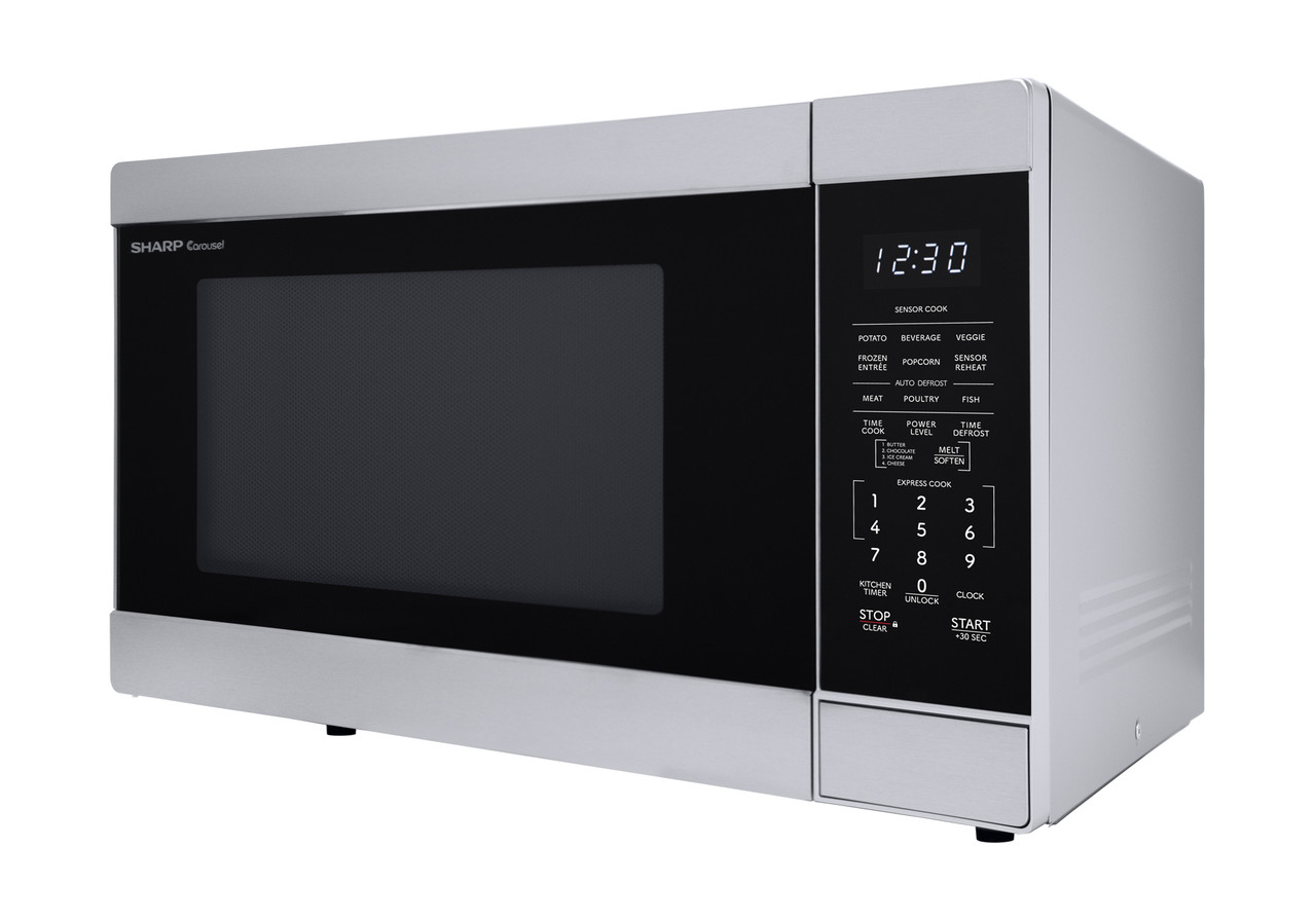 Sharp 1.6 cu. ft. Carousel Countertop Microwave Oven (SMC1660KS) drama angle