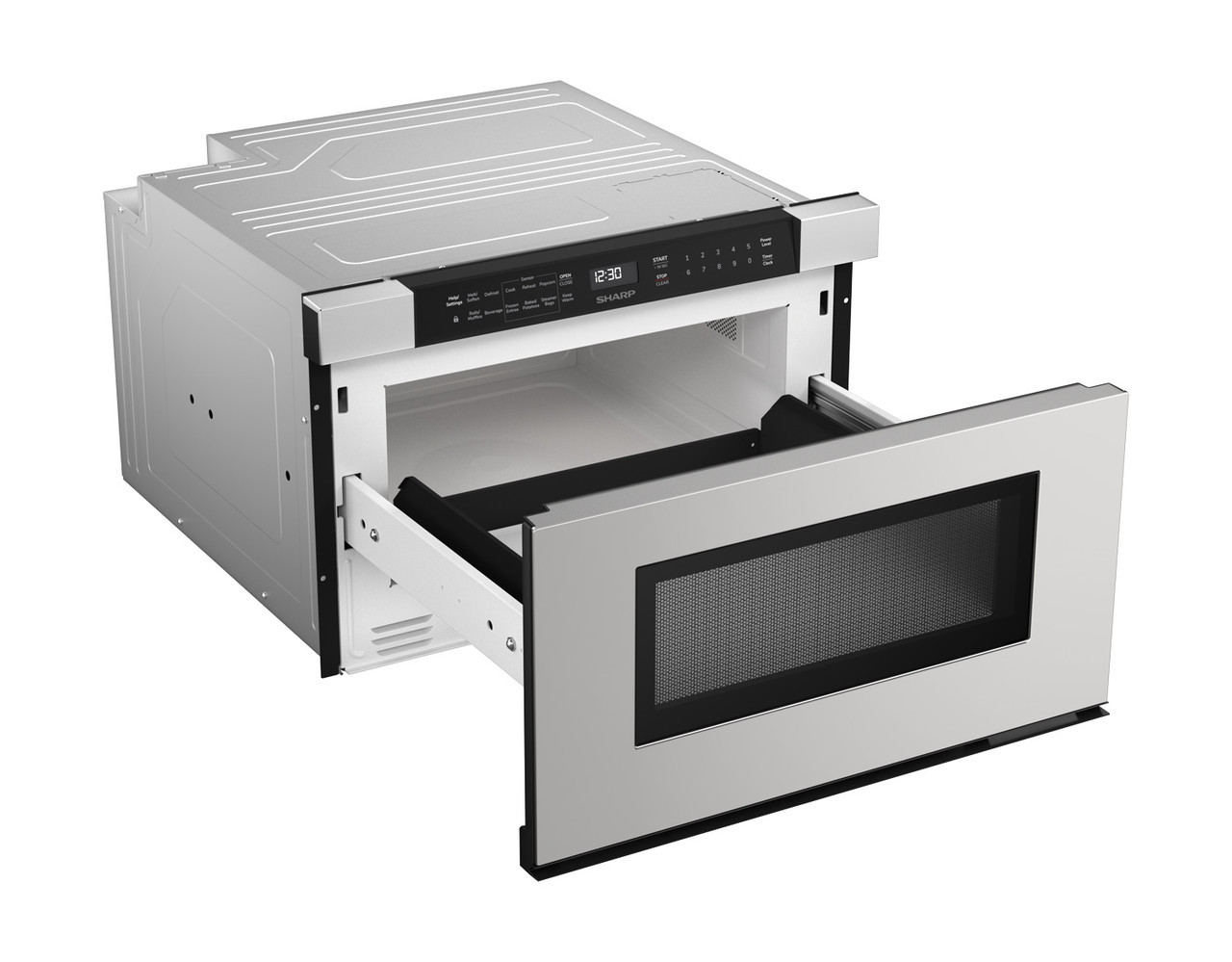 24 in. Built-In Stainless Steel Microwave Drawer Oven (SMD2440JS) right angle open