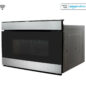 24 in. Sharp Stainless Steel Smart Microwave Drawer Oven (SMD2489ES) Works with Alexa, and the Sharp Kitchen App -  left angle view