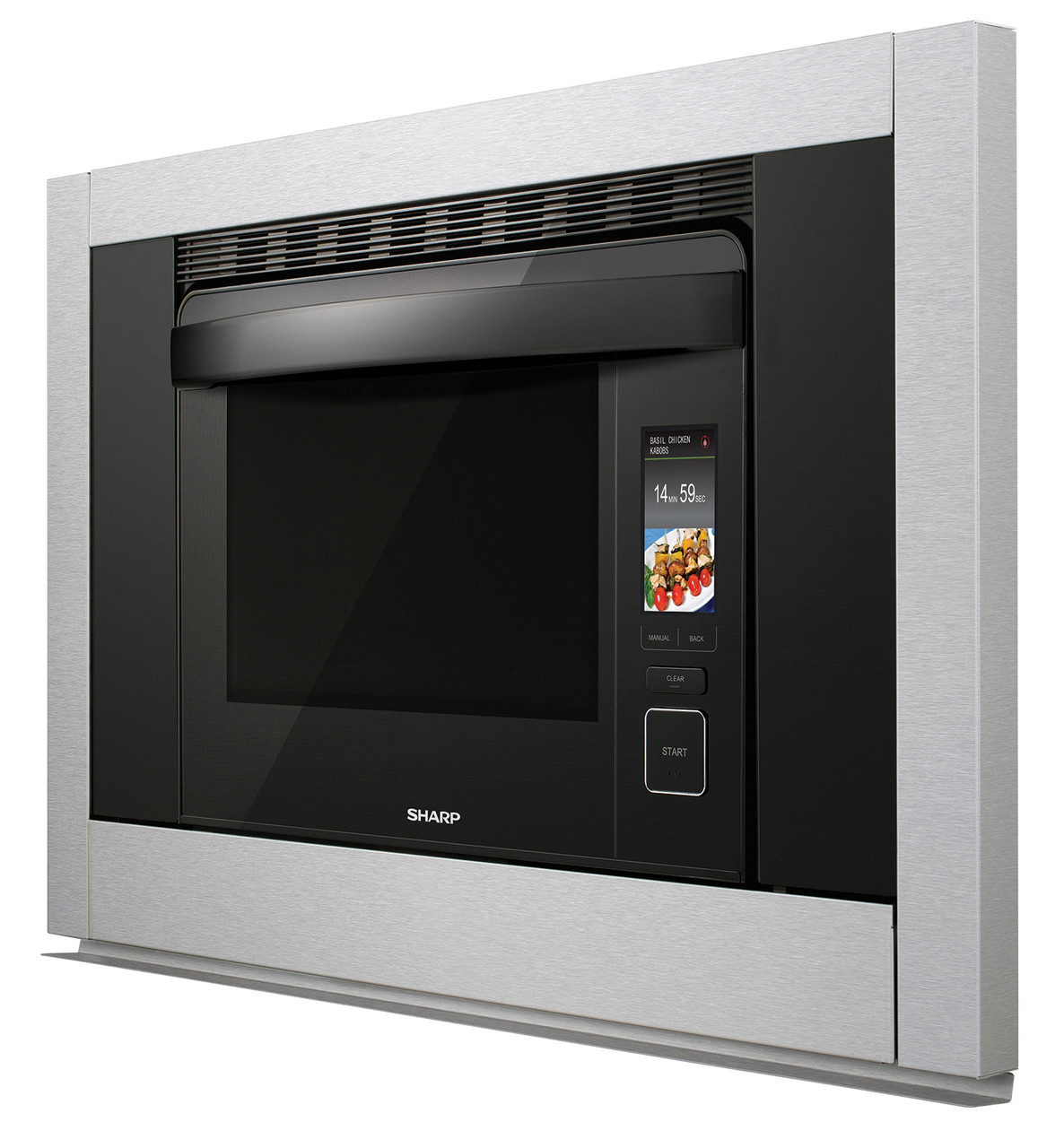 1.1 cu. ft. Supersteam+ Superheated Steam and Convection Built-in Wall Oven (SSC3088AS) – left side view