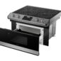Smart Radiant Rangetop with Microwave Drawer™ Oven (STR3065HS) drawer open left angle