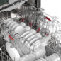 Sharp 24 in. Stainless Steel Dishwasher (SDW6768SMS) Upper Rack Filled