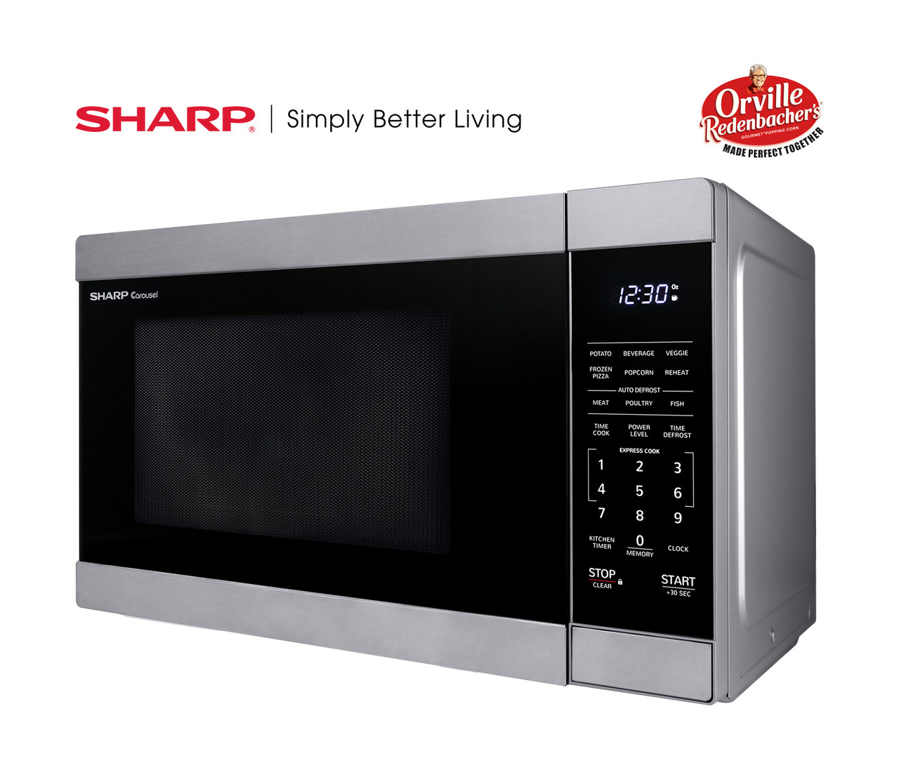 Sharp 1.1 cu. ft. MidSize Countertop Microwave Oven (SMC1162HS