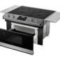 Smart Radiant Rangetop with Microwave Drawer™ Oven (STR3065HS) with Side Accessories 3QL drawer open