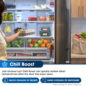 26.5 cu.ft. Counter Depth 36 in. French 3-Door Refrigerator with Internal Water Dispenser in Stainless Steel (SJF2752MS) Chill Boost Infographic