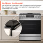 Slide-In Range with Air Fry (SSG3061JS) Overhang Edges Infographic
