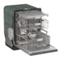 Sharp 24 in. Stainless Steel Dishwasher (SDW6748SNS) 3-Quarter-Right Opened