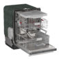 Sharp 24 in. Stainless Steel Dishwasher (SDY6768SMS) 3-Quarter-Right Opened
