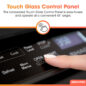24 in. Smart Microwave Drawer Oven (SMD2479MB) Touch Glass Control Panel Infographic