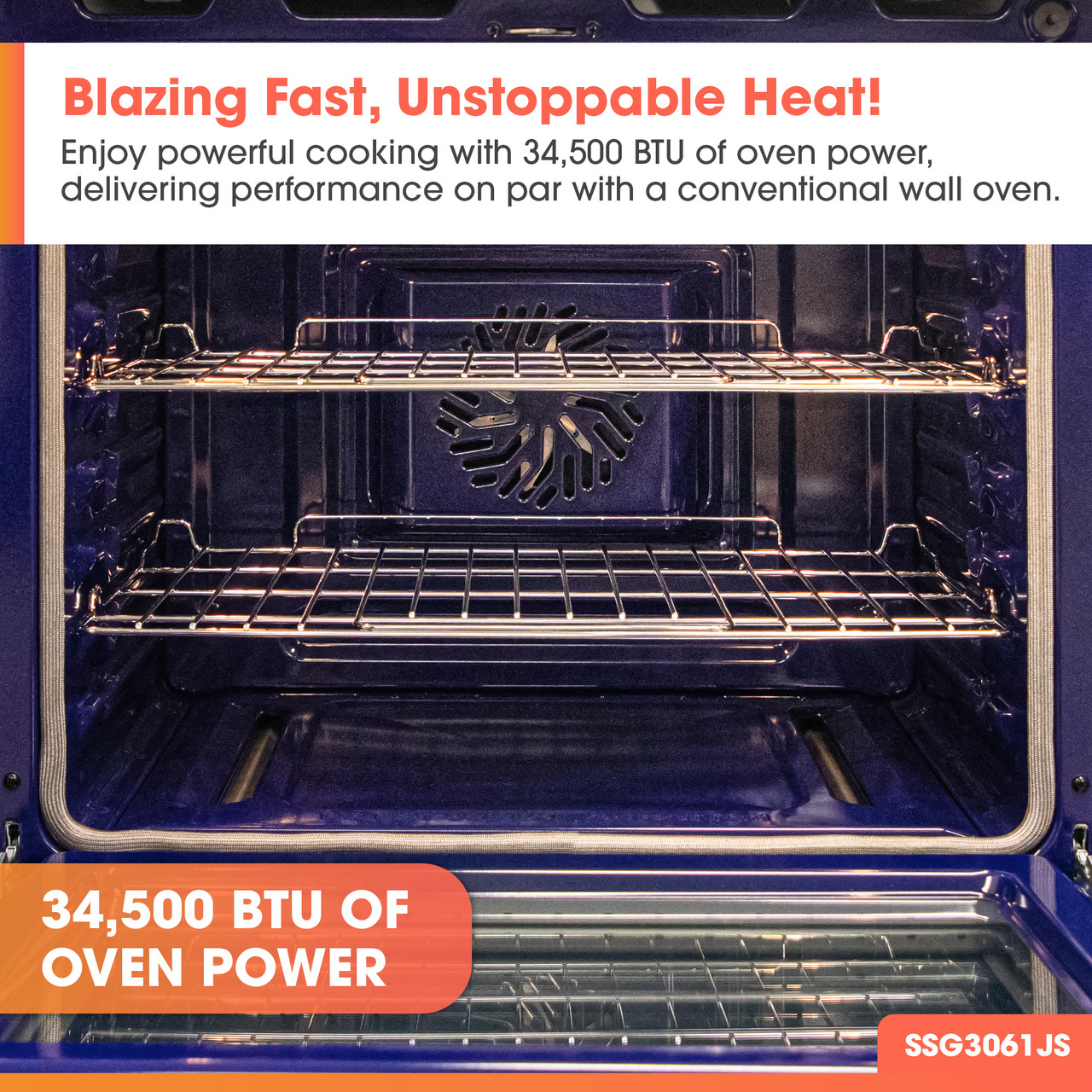 Slide-In Range with Air Fry (SSG3061JS) Internal Oven Cavity Power