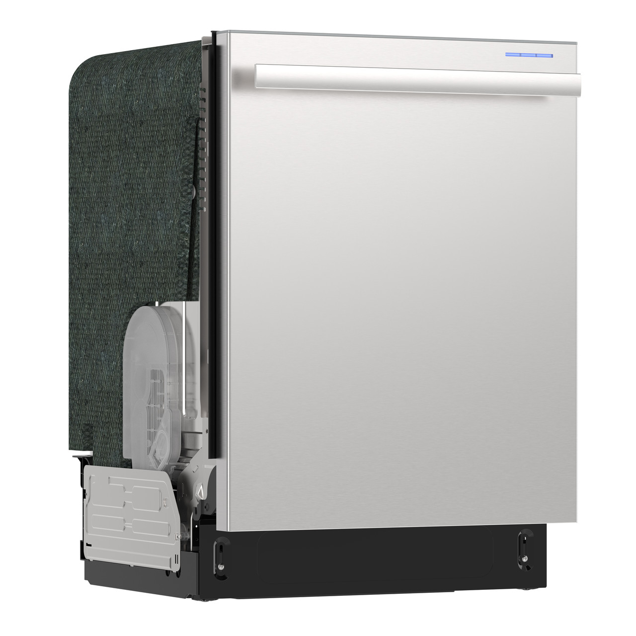 Sharp 24 in. Stainless Steel Dishwasher (SDY6768SMS) 3 Quarter Right Closed