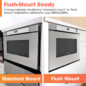 24 in. Built-In Stainless Steel Microwave Drawer Oven (SMD2430MS) Flush and standard mount infographic