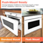 24 in. Smart Microwave Drawer Oven (SMD2479MW) Flush-Mount Infographic