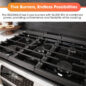 Slide-In Range with Air Fry (SSG3065JS) Five Gas Burners Infographic
