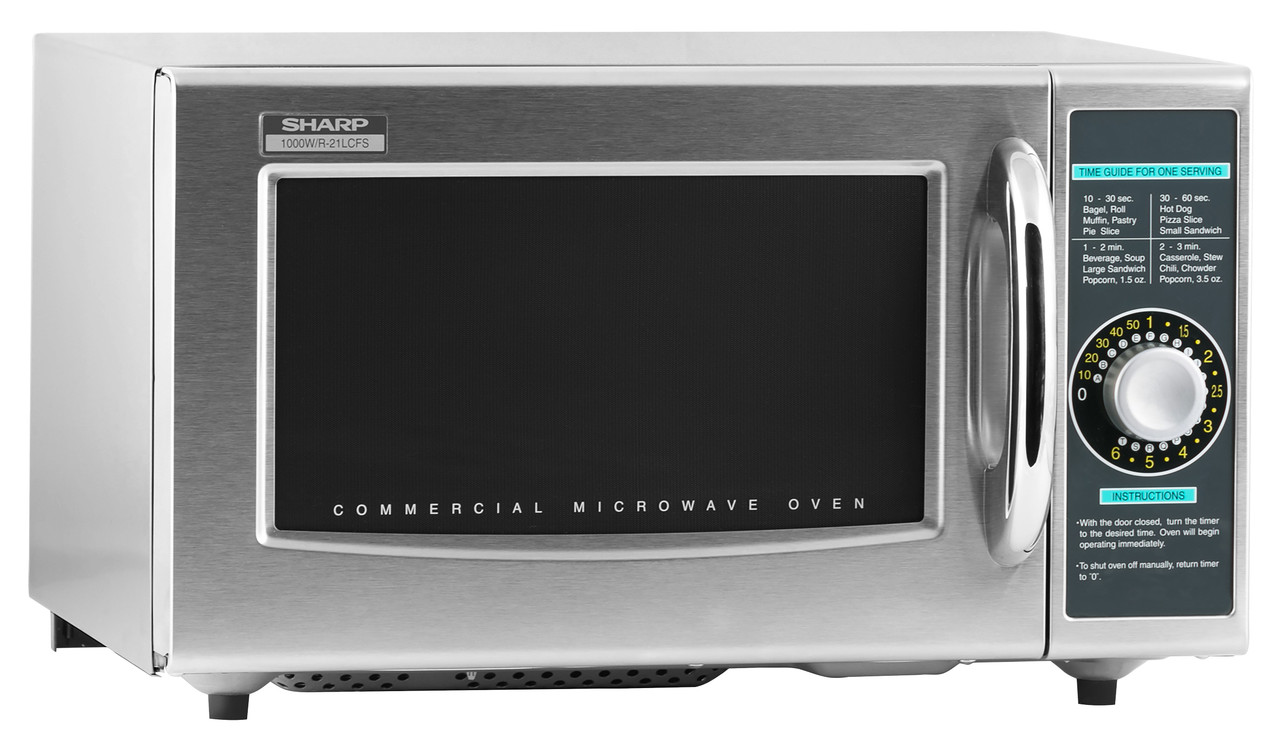 Medium-Duty Commercial Microwave Oven with 1000 Watts (R21LCFS) 3-Quarter Right