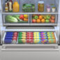 26.5 cu.ft. Counter Depth 36 in. French 3-Door Refrigerator with Internal Water Dispenser in Stainless Steel (SJF2752MS) Full Width Pantry Drawer with Food