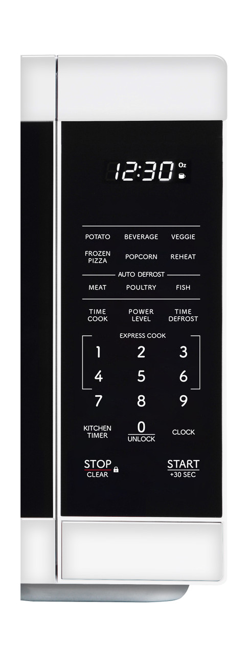 1.1 cu. ft. White Carousel Countertop Microwave Oven (SMC1161KW) control panel