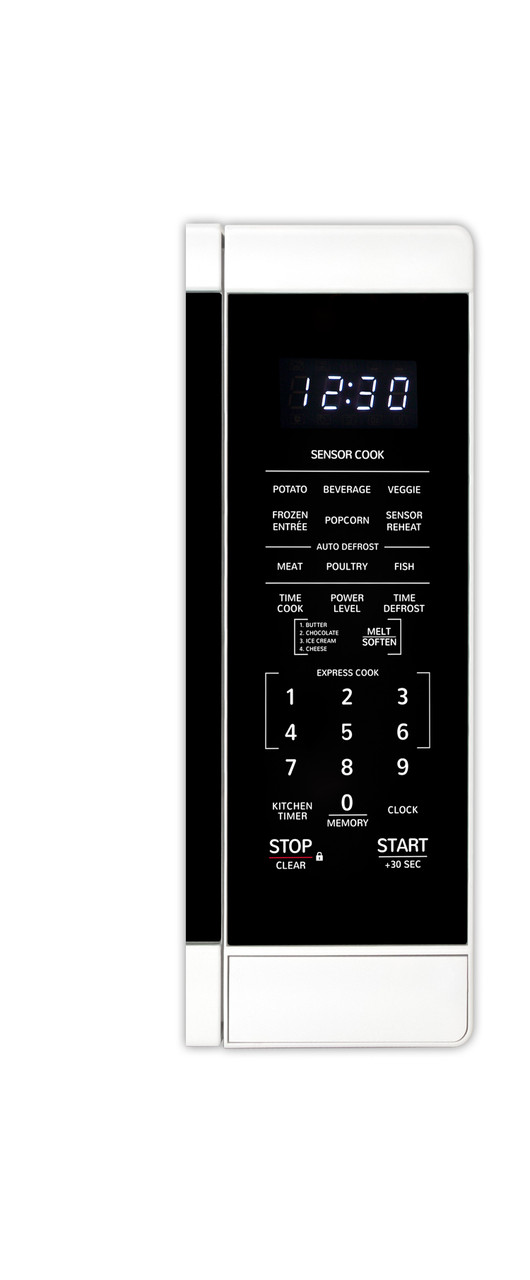 1.4 cu. ft. White Countertop Microwave Oven (SMC1461HW) control panel