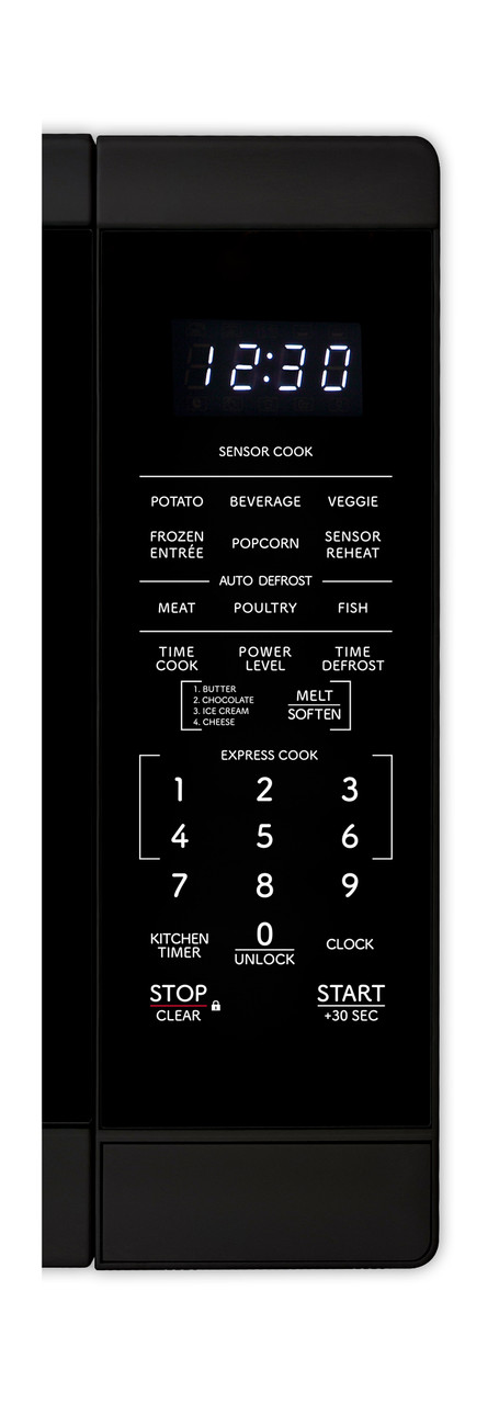 1.4 cu. ft. Black Carousel Countertop Microwave Oven (SMC1461KB) control panel