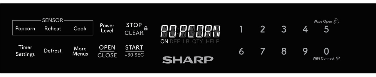 24 in. Sharp Stainless Steel Smart Microwave Drawer Oven (SMD2489ES) Works with Alexa, and the Sharp Kitchen App -  control panel