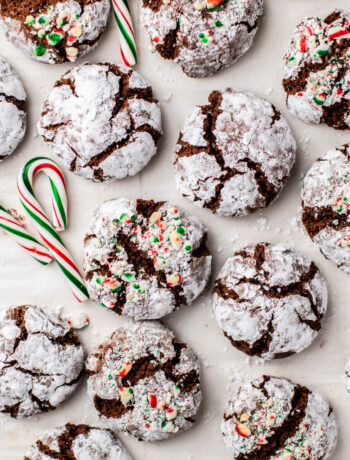 Sunkissed Kitchen's chocolate crinkle cookie recipe.