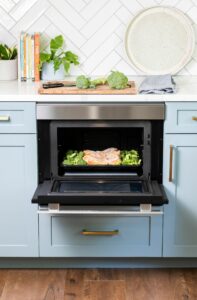 Chicken cooking in Sharp Superheated Steam Oven