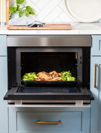 Chicken legs cooking in Sharp Superheated Steam Oven