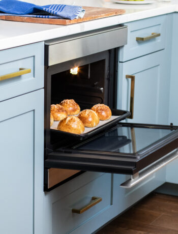 pretzel rolls cooking in the sharp supersteam oven