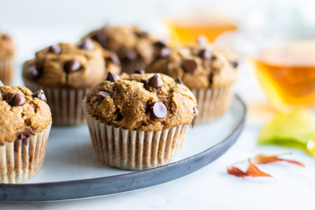 plate of muffins