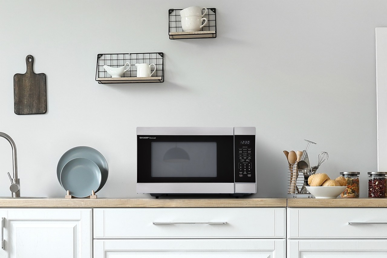 Sharp 1.6 cu. ft. Carousel Countertop Microwave Oven (SMC1660KS) lifestyle