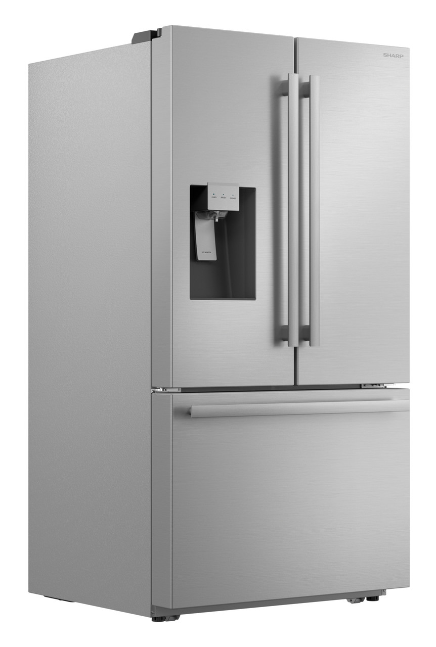 28.9 cu.ft. French 3-Door 36 in. Width Standard Depth Refrigerator with Water Dispenser in Stainless Steel (SJF2955MS) 3QR