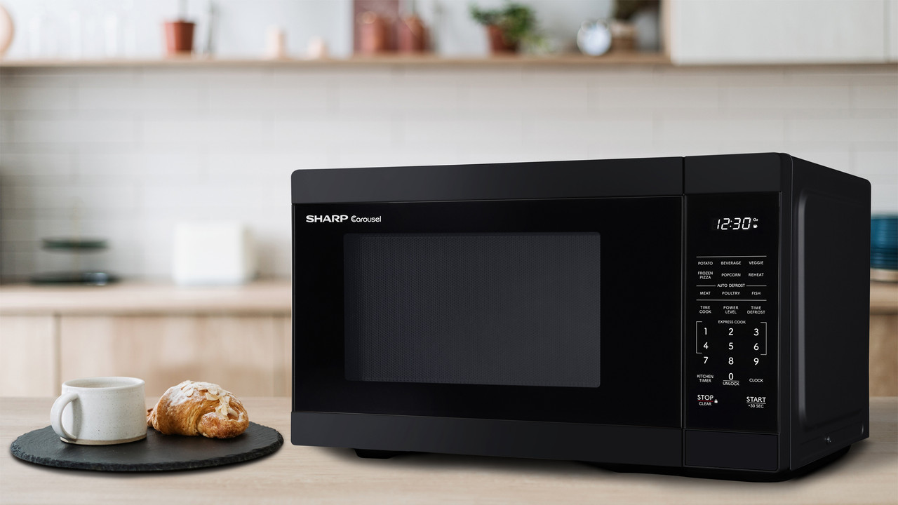 1.1 cu. ft. Black Carousel Countertop Microwave Oven (SMC1161KB) lifestyle