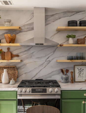 Kitchen with green accent