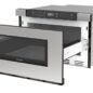 24 in. Built-In Stainless Steel Microwave Drawer Oven (SMD2420MS) 3 quarter left opened