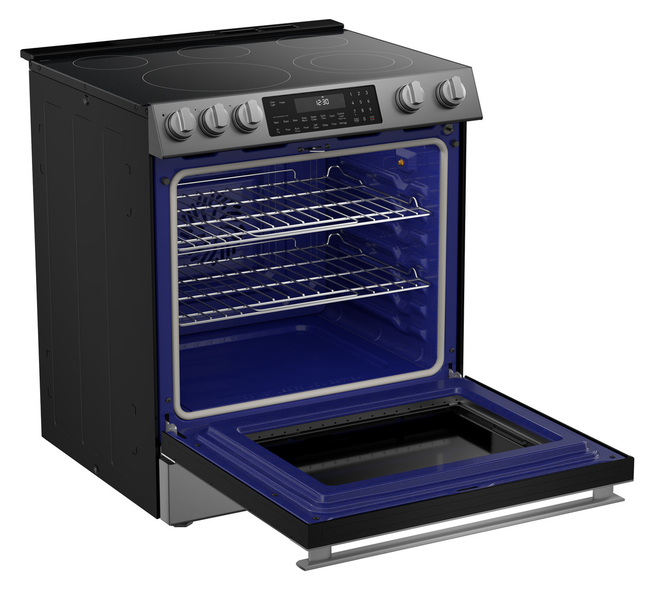 Slide-In Range with Air Fry (SSR3061JS) 3 Quarter Right Open